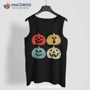 vintage halloween pumpkin kids funny retro gift shirt tank top