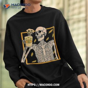 vintage halloween skeleton pumpkin spice latte syrup creamer shirt skull pumpkin sweatshirt