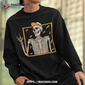 vintage halloween skeleton rock on hand boys shirt halloween candy gifts sweatshirt