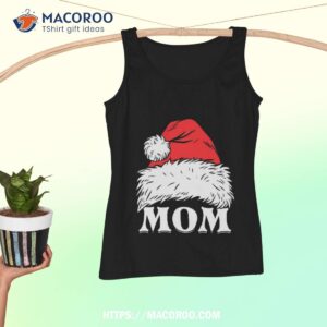 Vintage Mom Christmas Santa Hat Family Matching Xmas Holiday Mothers Shirt, Gifts To Give Mom For Christmas
