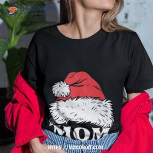Vintage Mom Christmas Santa Hat Family Matching Xmas Holiday Mothers Shirt, Gifts To Give Mom For Christmas