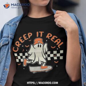 Vintage Retro Halloween Creep It Real Ghost Boy Fall Season Shirt