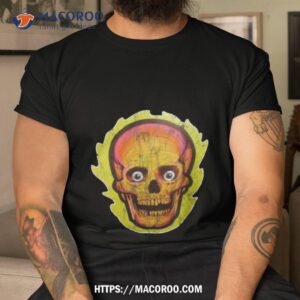 Vintage Skull Skeleton Cut Out Halloween Shirt