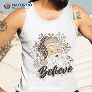 vintage snow and santa claus merry christmas believe christ shirt christmas santa claus tank top 3