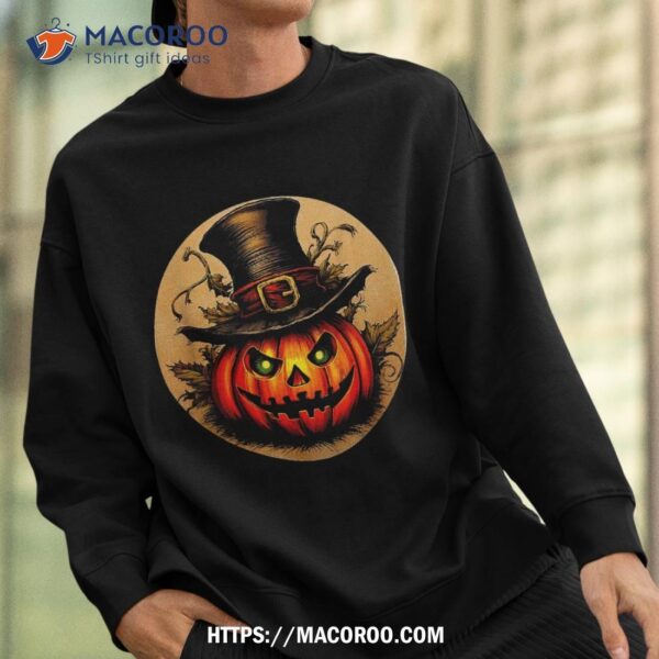 Vintage Victorian Halloween Pumpkin Classic Shirt, Skull Pumpkin