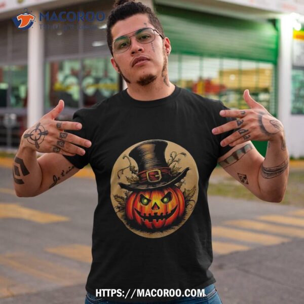 Vintage Victorian Halloween Pumpkin Classic Shirt, Skull Pumpkin