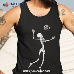 volleyball skeleton player skull halloween shirt tank top 3