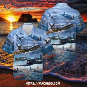 Vought F4u Corsair Hawaiian Shirt