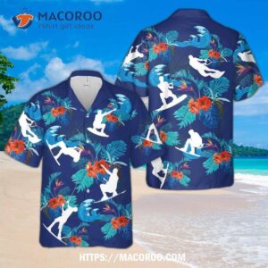 Wakeboarding Silhouettes Hawaiian Shirt