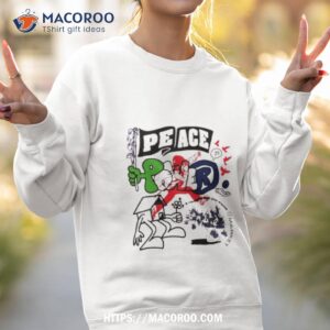 walker kessler wearing peace power shirt sweatshirt 2