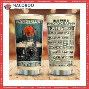 Wanderlust Camera Rule Stainless Steel Tumbler