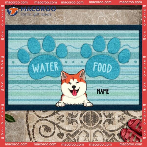 Water Or Food Dog Choice Front Door Mat, Personalized Doormat, Gifts For Lovers