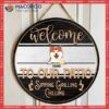 Welcome To Our Patio Signs, Gifts For Pet Lovers, Sipping Grilling Chilling, Dog & Cat Custom Wooden Signs