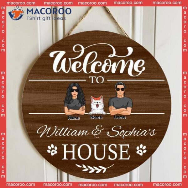 Welcome Wooden Signss, Gifts For Pet Lovers, To Lovers House Custom Signs