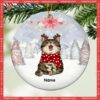 Winter Forest, Xmas Tree Decor, Cat Lovers Gifts, Personalized Breeds Circle Ceramic Ornament