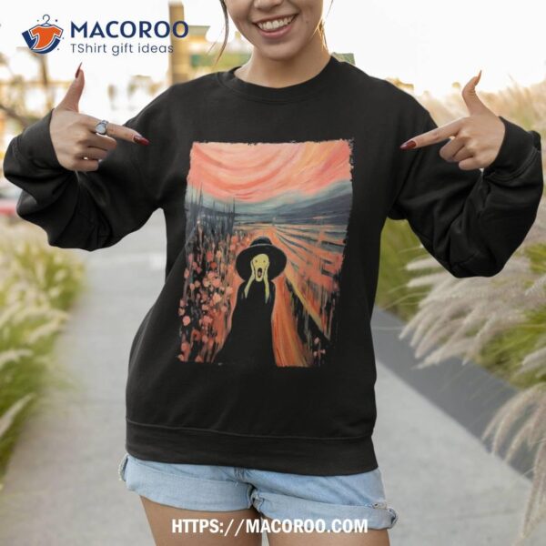 Witch Halloween The Scream Edvard Munch Aesthetic Painting Shirt