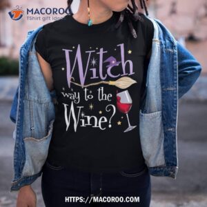 Witch Way To The Wine Halloween Drinking For Wiccan Witches Shirt