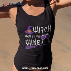 witch way to the wine tshirt halloween shirt tank top 2