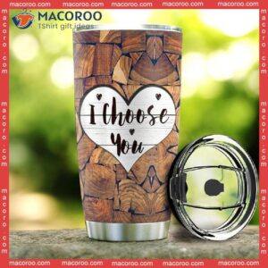 Wooden Couple Stainless Steel Tumbler