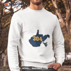 wvu 304 state outline shirt sweatshirt