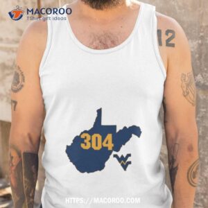 wvu 304 state outline shirt tank top