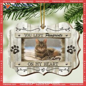 You Left Pawprints On My Heart Ornate Shaped Metal Ornament, Hallmark Cat Ornaments