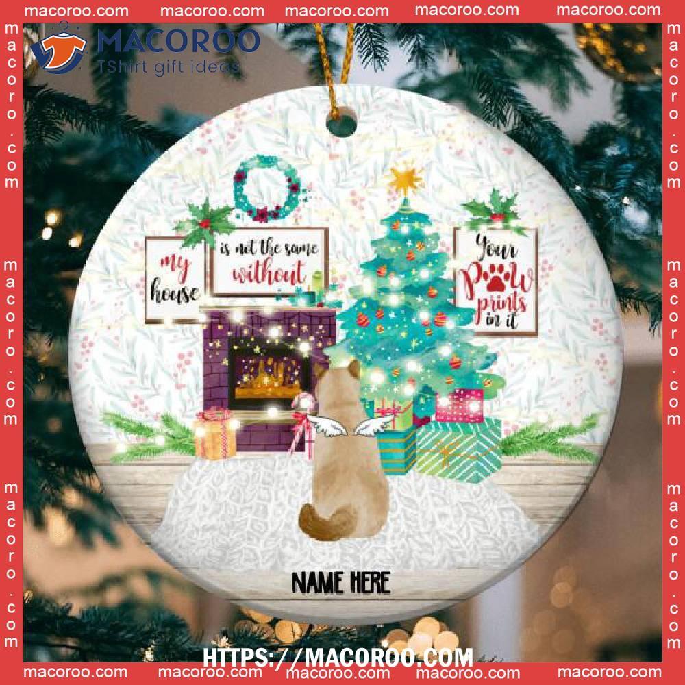 Your Paw Prints In It Cozy Home Circle Ceramic Ornament, Kitten Ornaments 1 Your Paw Prints In It Cozy Home Circle Ceramic Ornament, Kitten Ornaments