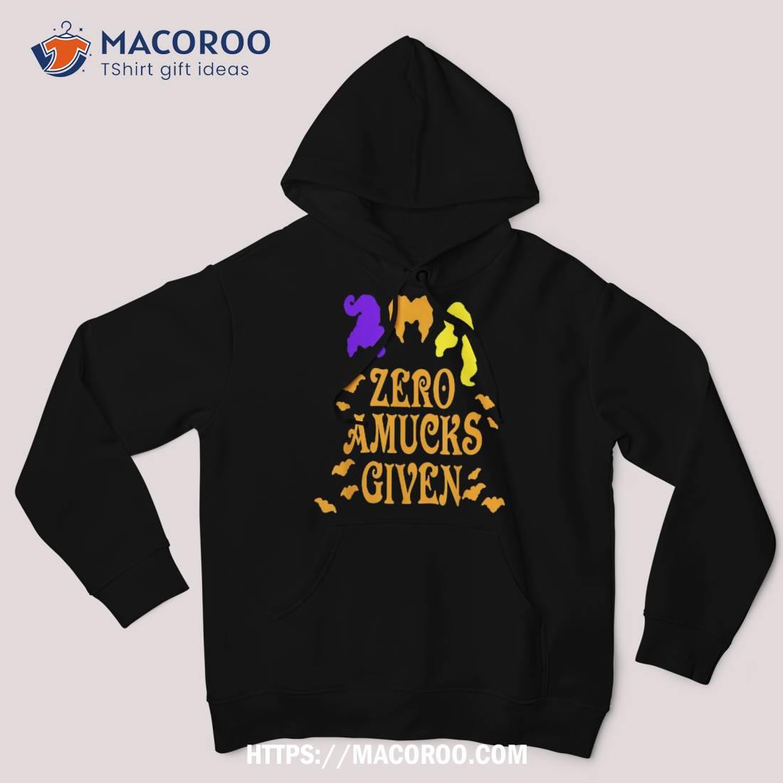 Zero Amucks Given Funny Amuck With Bat Halloween Witch Shirt Hoodie
