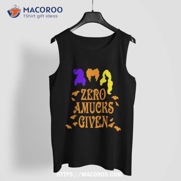 Zero Amucks Given Funny Amuck With Bat Halloween Witch Shirt