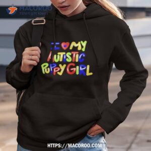 zombie i love my autisticpuppy girl shirt hoodie 3