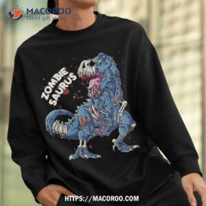 zombie saurus halloween boys dinosaur t rex skeleton skull shirt scary skull sweatshirt