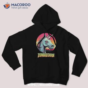 zombiecorn zombie unicorn i love brainbows punk halloween shirt halloween skull hoodie