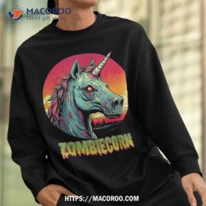 zombiecorn zombie unicorn i love brainbows punk halloween shirt halloween skull sweatshirt