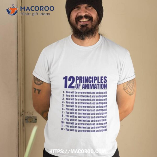 12 Principles Of Animation Shirt