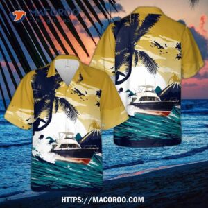 1969 Chris-craft 42 Commander Sports Cruiser Motor Yachts Hawaiian Shirt