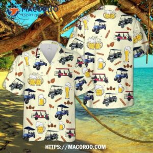 6 Seater Golf Cart & Beer Hawaiian Shirt