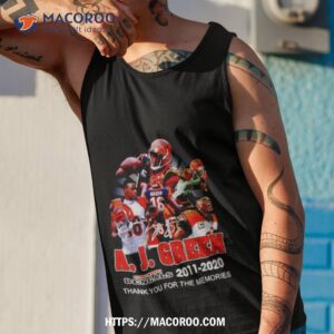 a j green cincinnati bengals thank you for the memories signature shirt tank top 1