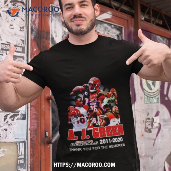 A. J. Green Cincinnati Bengals Thank You For The Memories Signature Shirt