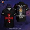 A Trully Servant Knight Templar And Cross Black Aloha Hawaiian Shirt