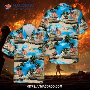 Abrams Battle Tank Flag Hawaiian Shirt