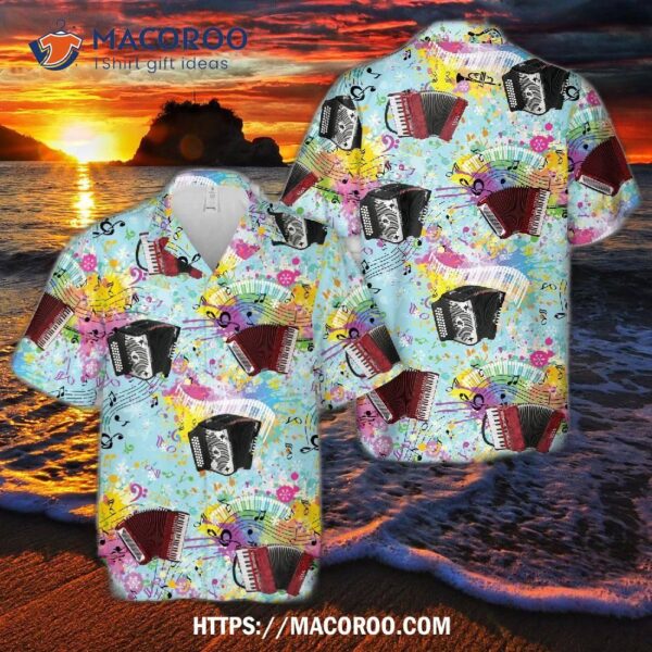 Accordion Instrument Hawaiian Shirt