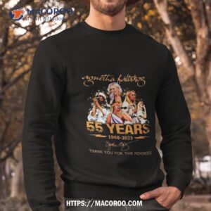 agnetha faltskog 55 years 1968 2023 thank you for the memories signature shirt sweatshirt