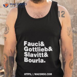 Alex Berenson Wearing Fauci Gottlieb Slavitt Bourla Shirt 3 alex berenson wearing fauci gottlieb slavitt bourla shirt tank top