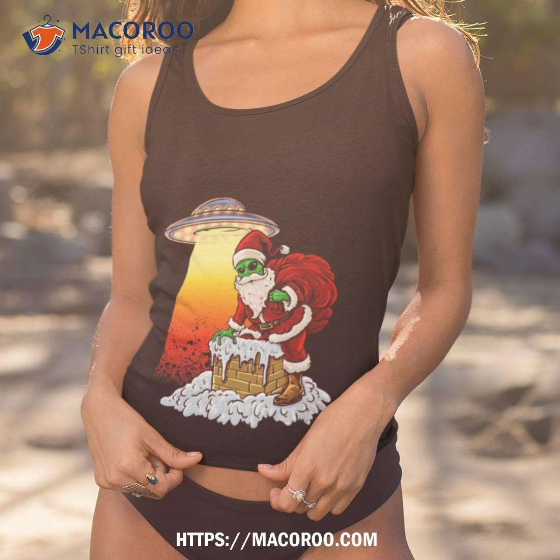 Alien Santa Ufo Paranormal Funny Christmas Graphic Shirt Alien Santa Ufo Paranormal Funny Christmas Graphic Shirt