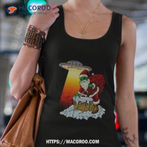 Alien Santa Ufo Paranormal Funny Christmas Graphic Shirt 2 alien santa ufo paranormal funny christmas graphic shirt tank top 4