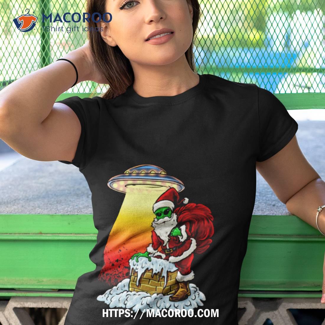 Alien Santa Ufo Paranormal Funny Christmas Graphic Shirt Alien Santa Ufo Paranormal Funny Christmas Graphic Shirt