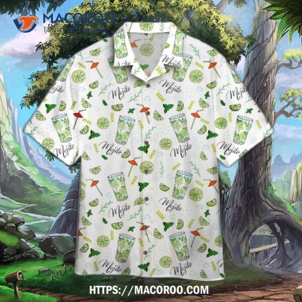 Amazing Mojito Green White Aloha Hawaiian Shirt