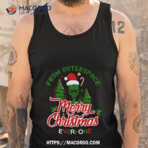 an alien xmas holiday alien shirt tank top