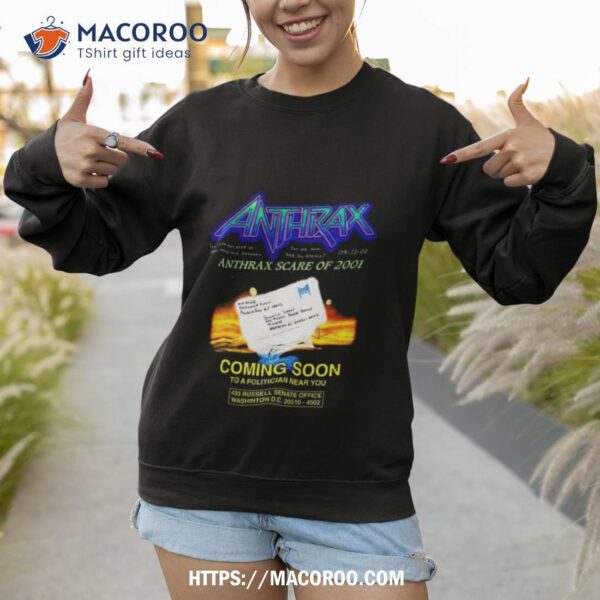 Anthrax Scare Of 2001 Coming Soon To A Politician Near You Shirt