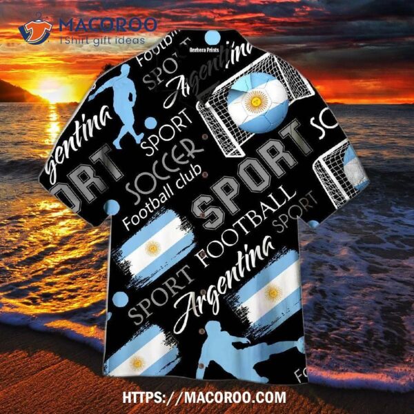 Argentina Footer Club Soccer Sport Amazing Polynesian Tattoo Pattern Black Aloha Hawaiian Shirt